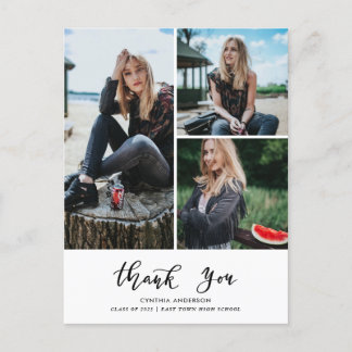 Carte Postale Merci de diplôme Script Trois Grad Photo