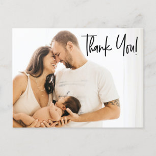 Carte Postale Merci de douche bébé moderne fille photos personna