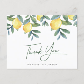 Carte Postale Merci de douche nuptiale Squeeze Lemon principal