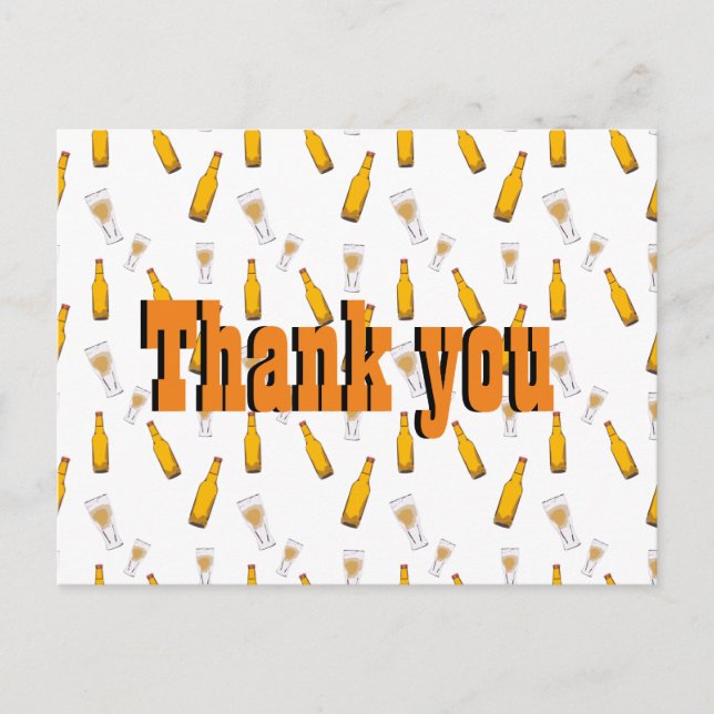 Carte postale Merci de fête de la bière (Devant)