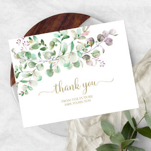 Carte Postale Merci de Fête des mariées Eucalyptus verdoyant Pos