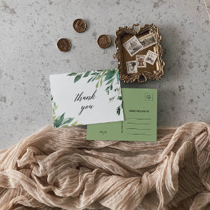 Carte Postale Merci de feuillage végétal moderne