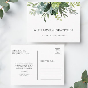 Carte Postale Merci de feuillage vert Eucalyptus