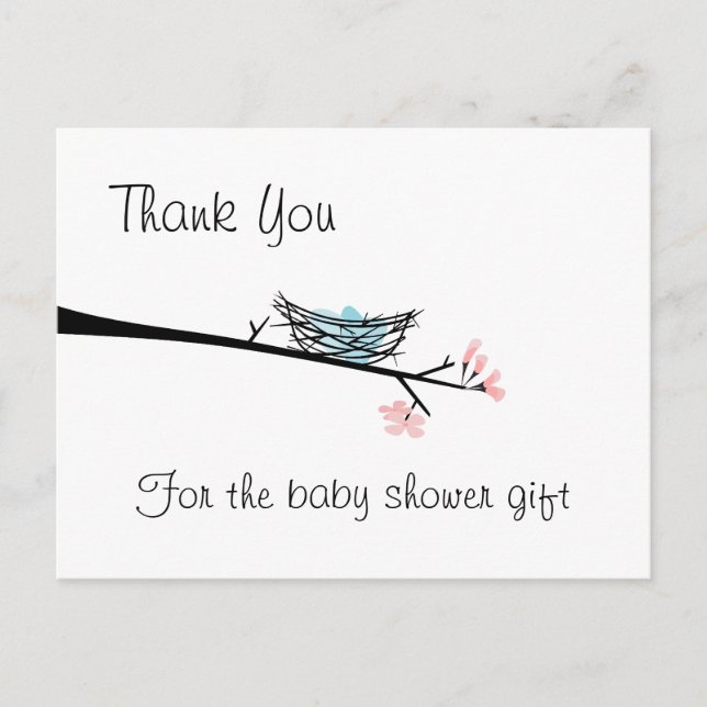 Carte postale Merci de fleur et de nid (Devant)