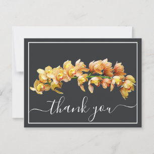 Carte Postale Merci de fond gris orangé jaune pâle