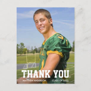 Carte Postale Merci de graduation sportive moderne Photo