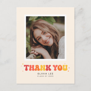 Carte postale Merci de graduation Super brillante