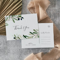 Carte postale Merci de la Branche d'Olive moderne