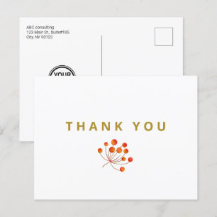 Carte Postale Merci de logo personnalisé de marque professionnel