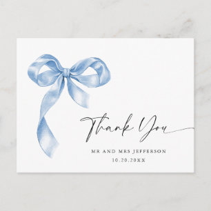 Carte Postale Merci de Mariage à mâchoire bleu foncé
