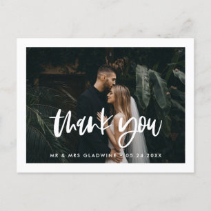 Carte Postale Merci de mariage élégant moderne photo