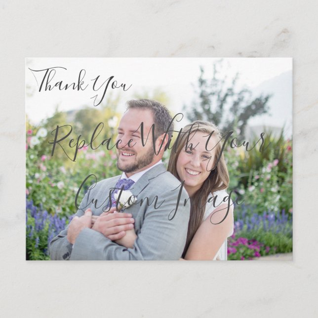 Carte postale Merci de mariage personnalisée (Devant)
