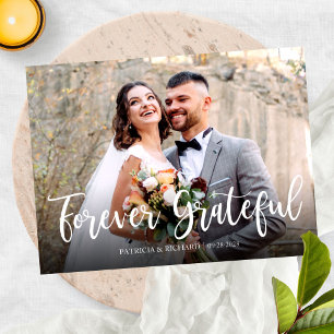 Carte Postale Merci de Mariage photo pour toujours gracieux et é