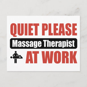 Carte Postale Merci De Masser Thérapeute Au Travail