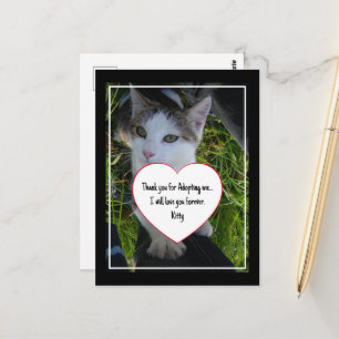 Carte Postale Merci de m'avoir adopté..je t'aimerai pour toujour