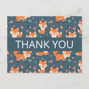 Carte Postale Merci de Motif Orange Fox