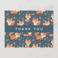Merci de Motif Orange Fox