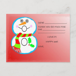 Carte postale Merci de Noël pour enfants