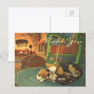 Carte Postale Merci de Noël vintage