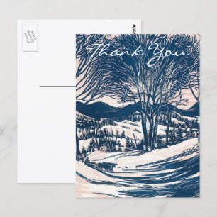 Carte Postale Merci de Noël vintage