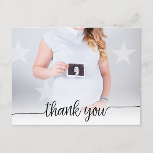 Carte postale Merci de script à la mode pleine pho