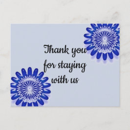 Carte Postale Merci de séjour location vacances Blue Flower