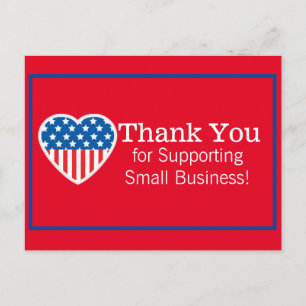Carte Postale Merci de soutenir la petite entreprise patriotique