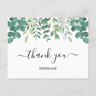 Carte Postale Merci de verdure Eucalyptus personnalisé