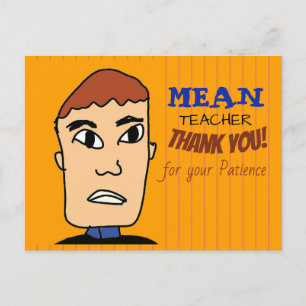 Carte Postale Merci d'enseignant moyen pour votre patience