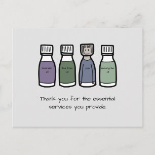 Carte Postale "Merci des services essentiels que vous fournissez