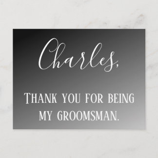Carte Postale Merci d'être mon Groomsman