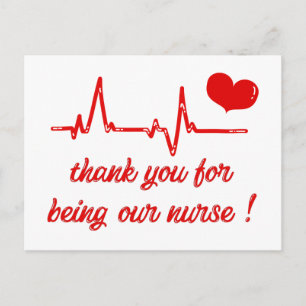 Carte Postale Merci d'être notre infirmière _ Remerciement médic