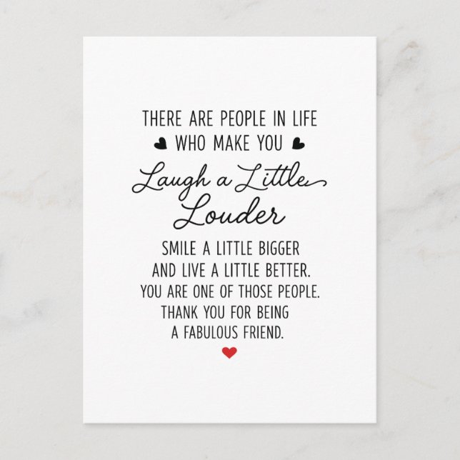 Carte Postale Merci d'être un ami fabuleux (Devant)