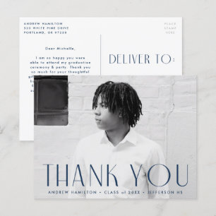 Carte Postale Merci d'obtention d'un diplôme de la Marine modern