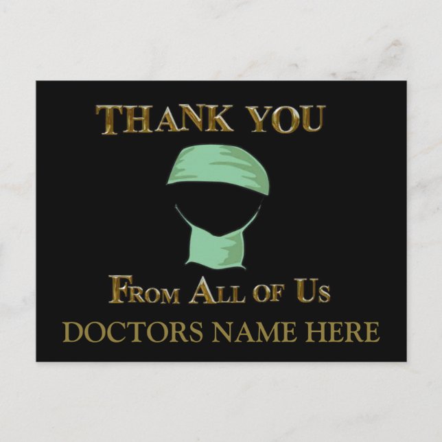 CARTE POSTALE MERCI DOCTEUR (Devant)