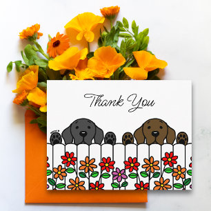 Carte postale Merci du duo de labrador vous regard