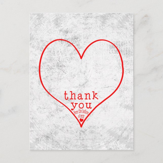 Carte Postale Merci du fond de mon coeur (Devant)