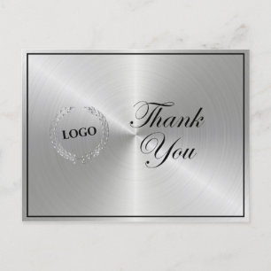 Carte Postale Merci du logo de l'entreprise Silver