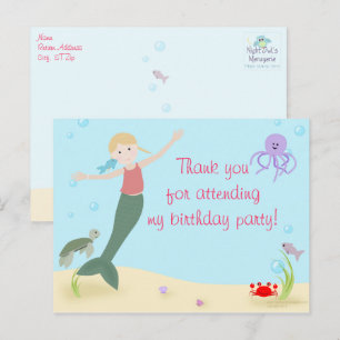 Carte Postale Merci du parti Miss Mermaid
