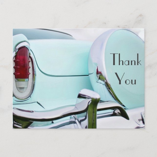 Carte Postale Merci du rétro-automobile des années 1950 (Devant)