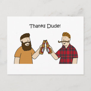 Carte Postale Merci Dude Funky Hipsters