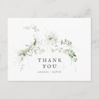 Merci Elégant Mariage d'aquarelle de Terre verte