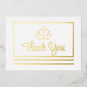 Carte postale Merci en feuille d'or pour avocat él
