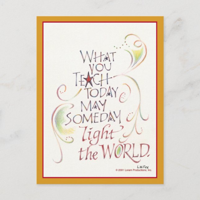 Carte postale Merci enseignant (Devant)