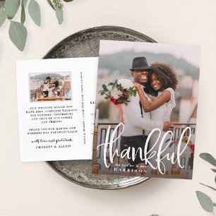 Carte Postale Merci esquissé   Merci photo Mariage