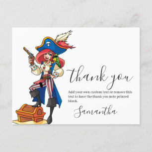 Carte postale Merci fille pirate