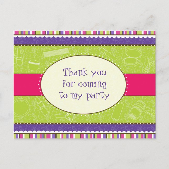 Carte postale Merci fille Sassy (Devant)