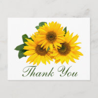 Merci floral Mariage de fleurs de tournesol jaune