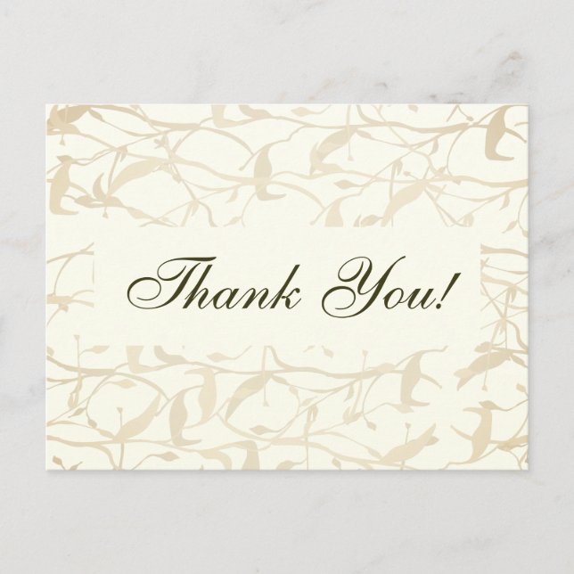 Carte Postale Merci Foliage élégant (Devant)