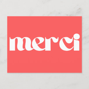 Carte Postale Merci, Français merci